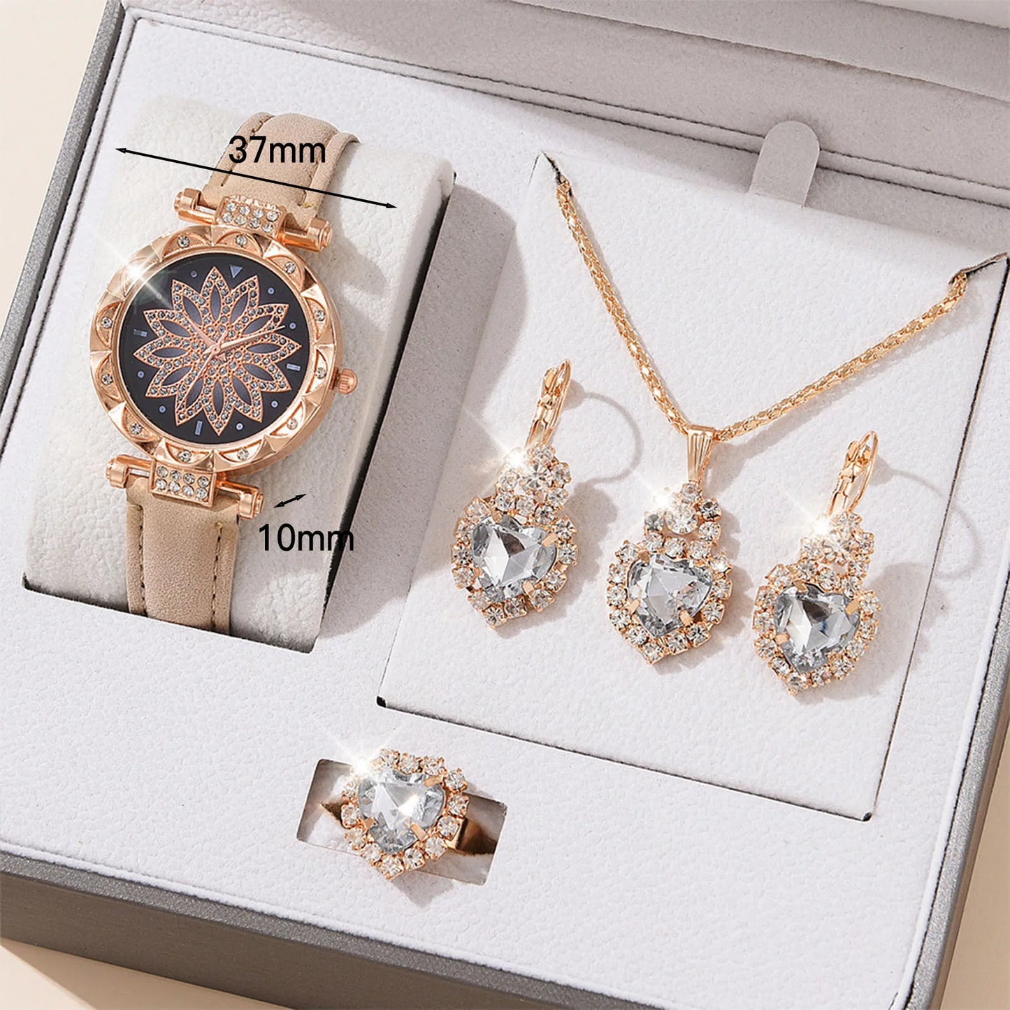 Uhren setzt Geschenke für Frauen Kristall bling Armbanduhr Schmuck Kit Geschenk für Mutter Frau Freundin