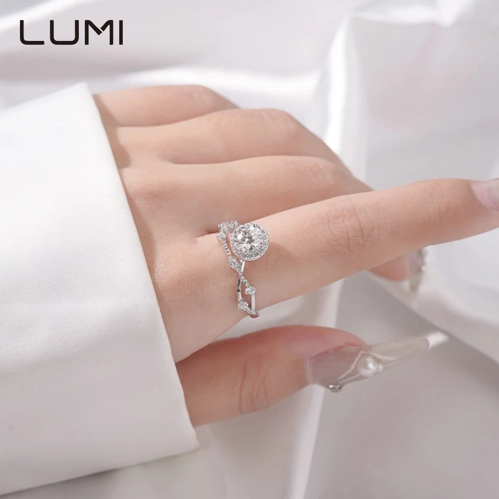 0,5-1 CT D Farbe Blume Moissanit 925 Silber Ring für Frauen Romantische Blumen Hochzeit Versprechen Bands Makellos Funkelnden Schmuck GRA