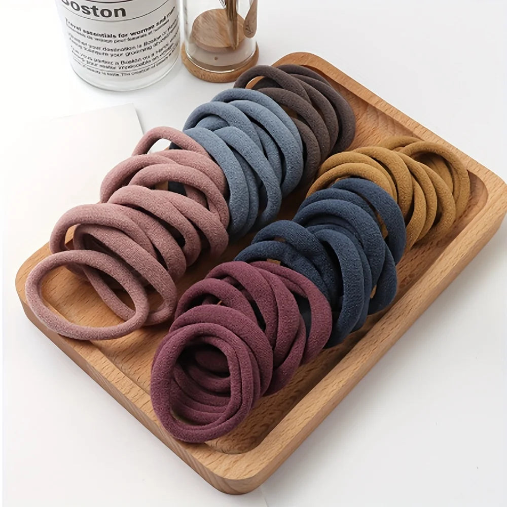50/100 Stück weiche elastische Haargummis Haarbänder dekorative Haar-Accessoires-Set für Babys