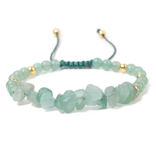 Unregelmäßige Natursteinperlen handgewebtes Armband Damen Kies geometrische Kunst Retro einfache verstellbare Armband Zubehör