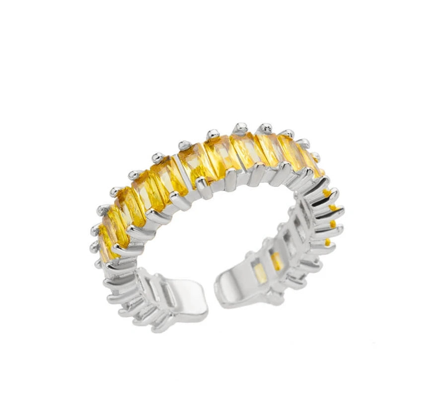 Farbige Kubikzircon Quadrat Ringe Für Frauen Männer Edelstahl Gold Farbe Kristall Hochzeit Ring Luxus Schmuck Geschenk bague femme