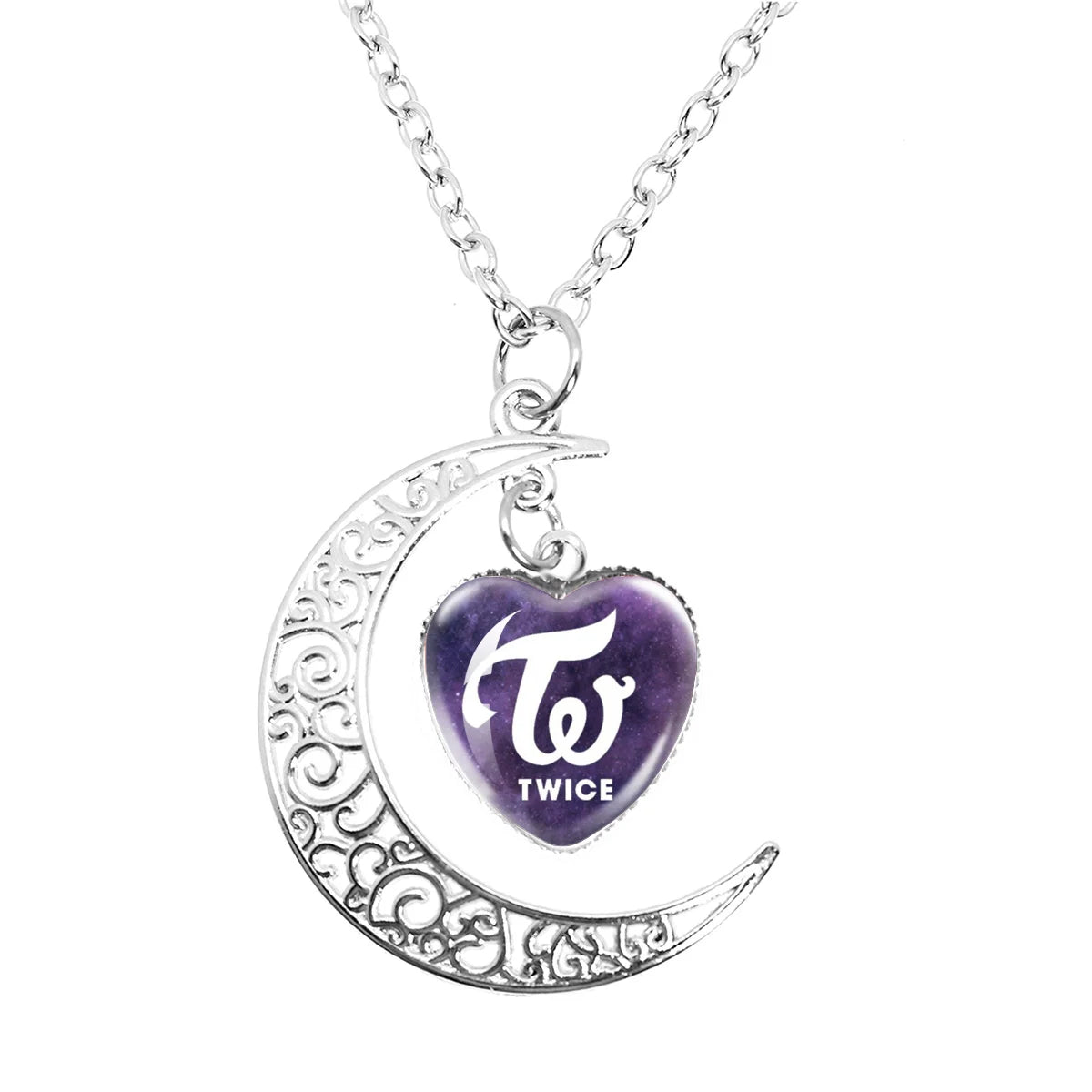 Zweimal CANDYBONG Z Logo Mond Halskette Geschenke Herzform Damen Mode Herren Charm Schmuck Mädchen Jungen Accessoires Party