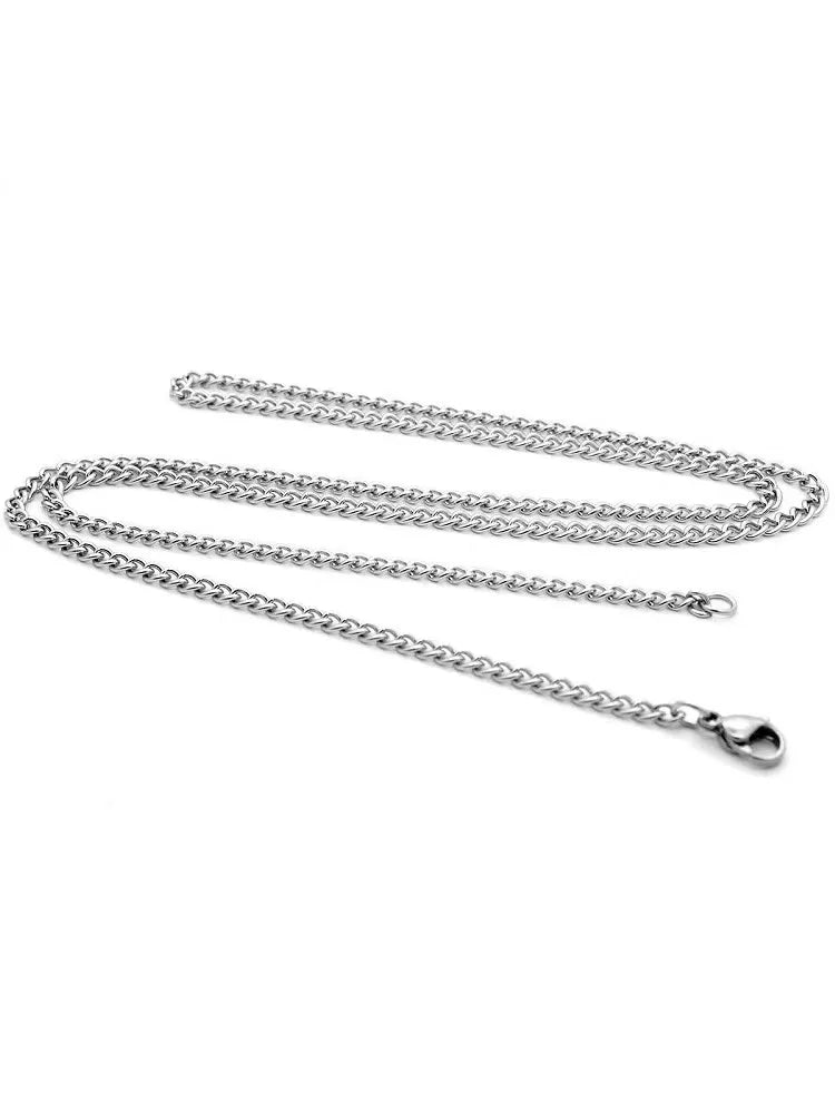 Männer Edelstahl Basic Kette Halskette Titan Stahl Schmuck Kubanische Kette Für Frauen