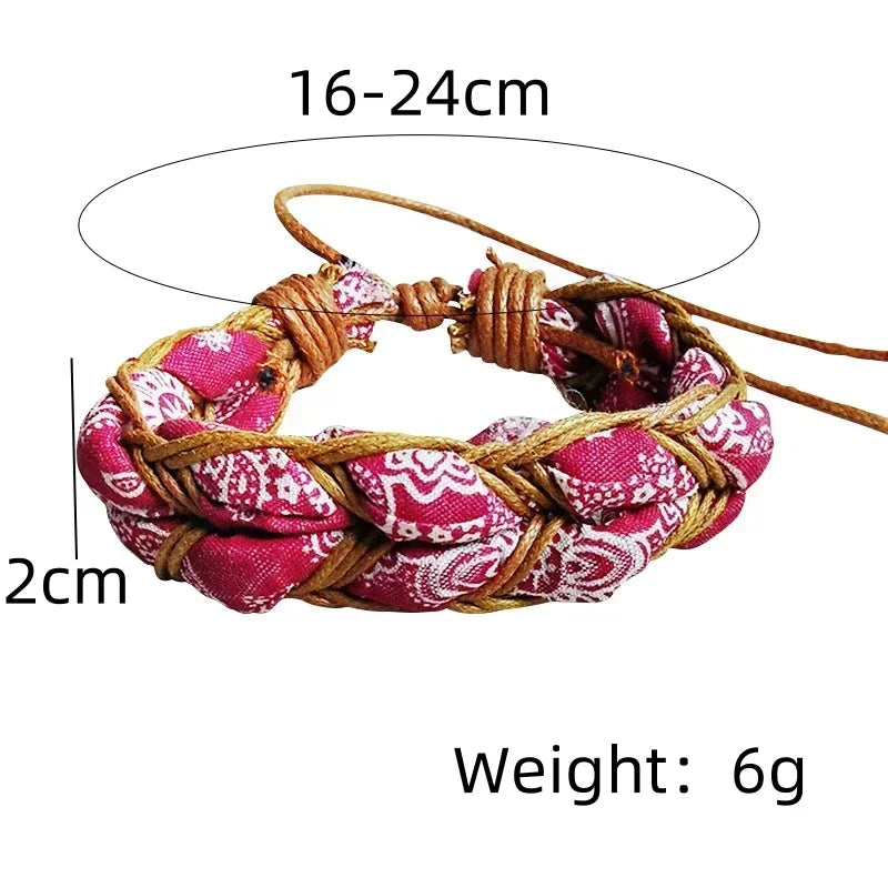 Mehrfarbige Vintage Ethnische Muster Seil Gewebte Armbänder für Frauen Männer Geflochtene Pulsera Männlich Femme Homme Geschenk Großhandel Schmuck