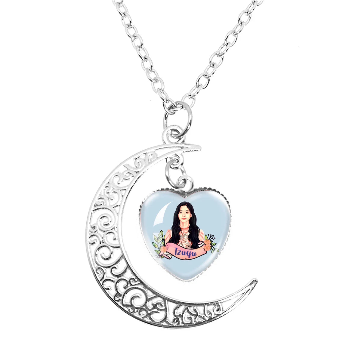 Zweimal CANDYBONG Z Logo Mond Halskette Geschenke Herzform Damen Mode Herren Charm Schmuck Mädchen Jungen Accessoires Party