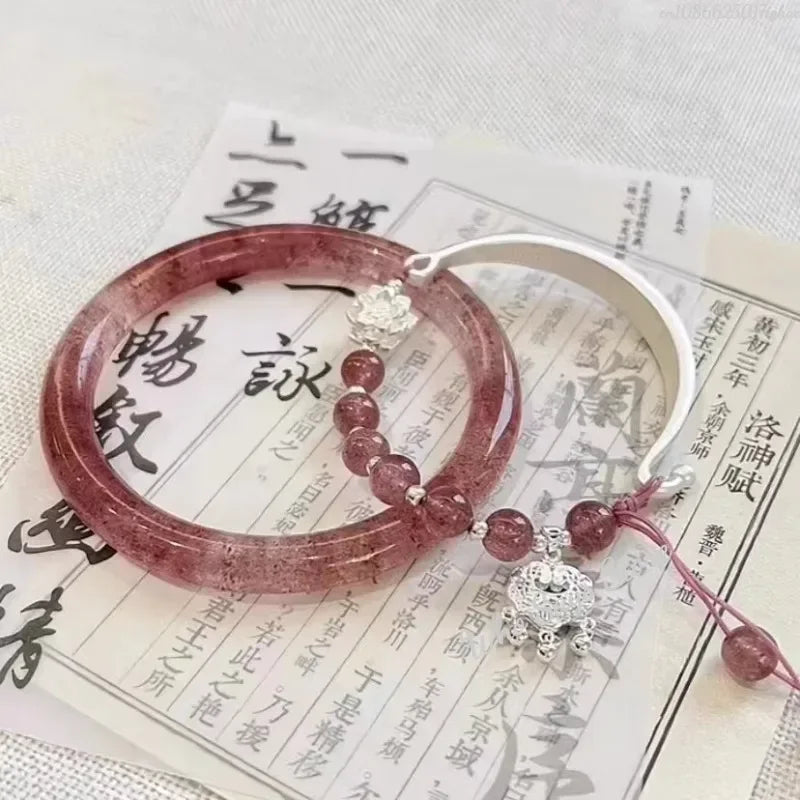 Retro Quaste Glocken Armreif für Frauen Chinesischen Stil Fuchs Armband Kristall Glas Perlen Kette Armband Schmuck Geschenke Armbänder 1pc