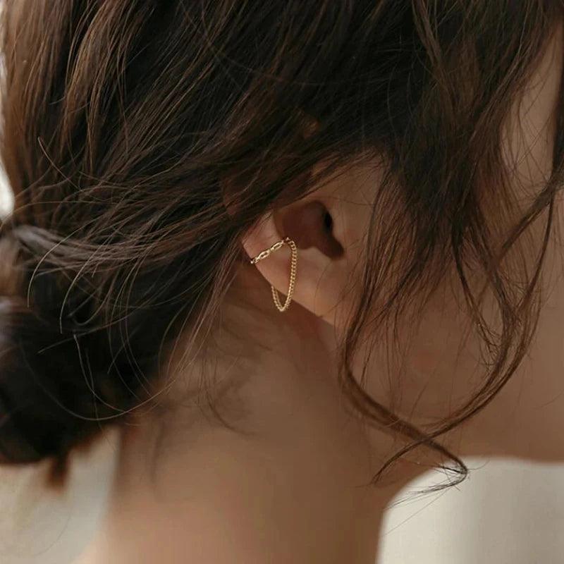 1 Stück Mode Minilist Kein Piercing Ohr Manschette Ohrringe für Frau Gefälschte Piercing Earcuff Clips Ohrringe für Frauen Manschetten Schmuck
