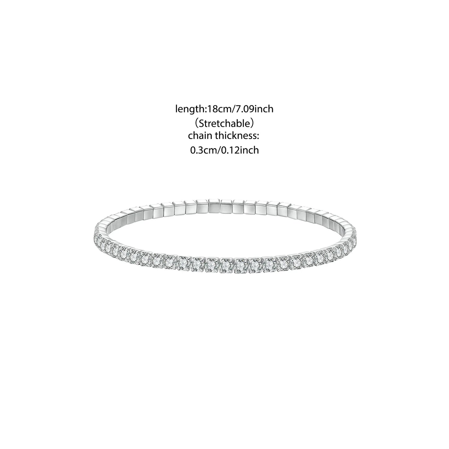 WOSTU Luxus-Voll-Pavé-Armband aus 925er-Sterlingsilber mit Zirkonen, funkelnder Armreif zum Ziehen und Einstellen für Frauen, Hochzeitsgeschenk, edler Schmuck