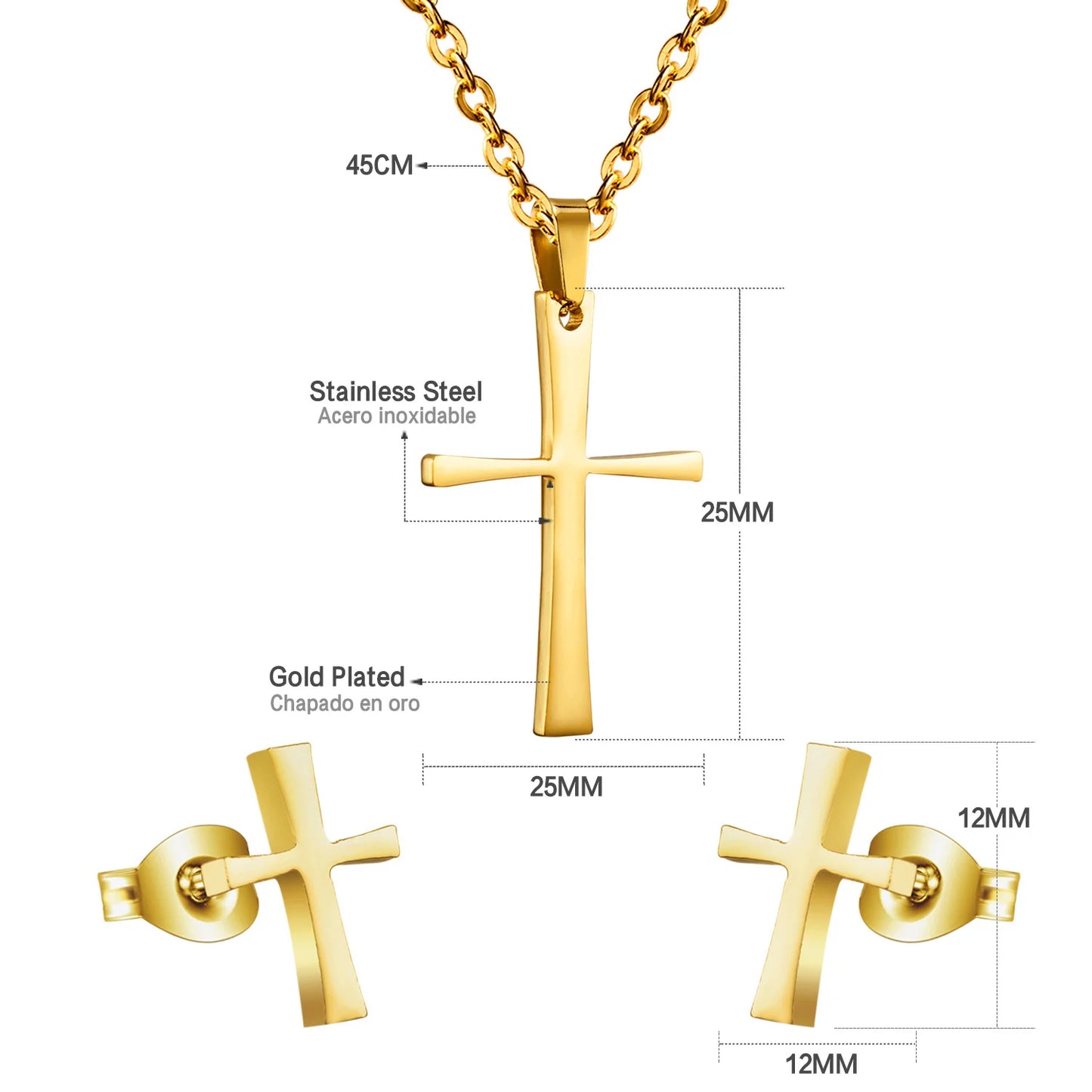 LUXUKISSKIDS Trendy Schmuck Set Edelstahl Silber/Gold Farbe Frau/Männer Großhandel Herz Anhänger Halskette Ohrringe Braut Sets