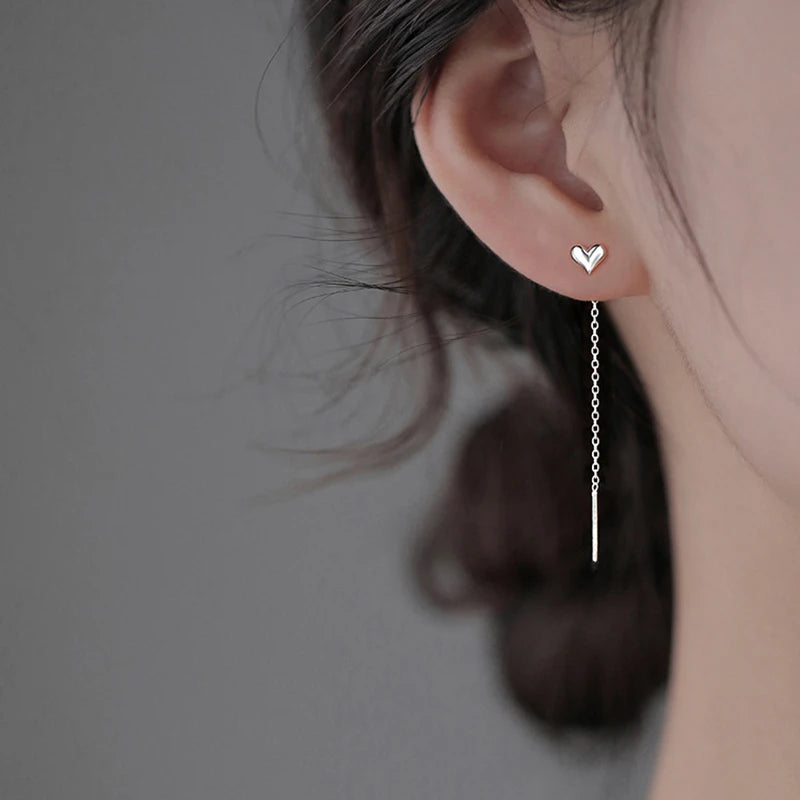 316L Edelstahl Lange Quaste Ohrringe Für Frauen Elegante Einfache Gold Farbe Tropfen Ohrring Stilvolle Schmuck Persönlichkeit Geschenk