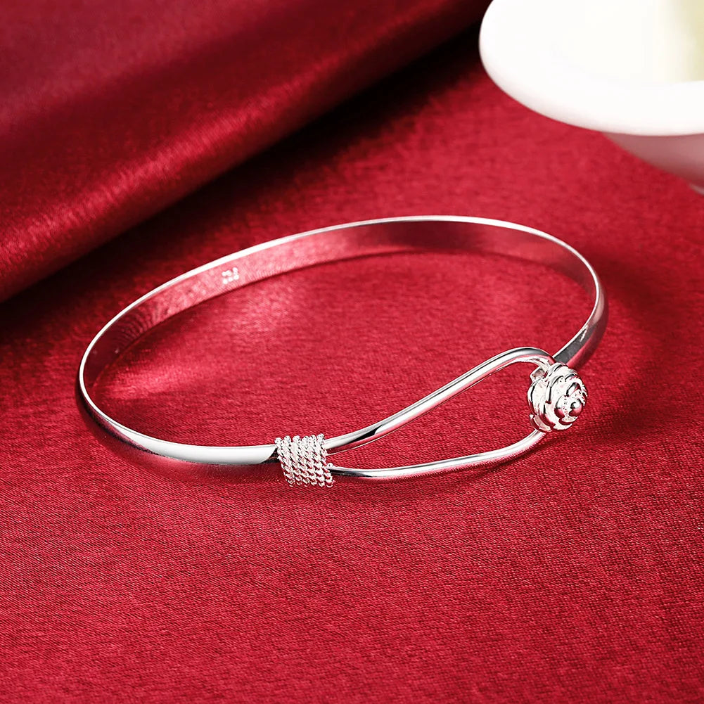 Armreif mit Blumen aus 925er-Sterlingsilber für Damen, modisch, luxuriös, Designer-Schmuckzubehör