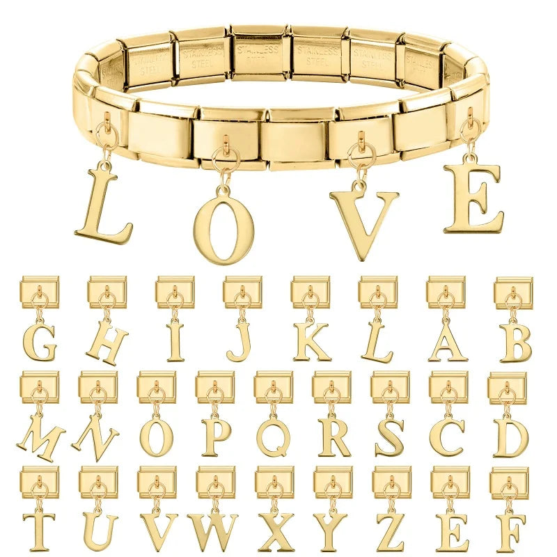 Y2K Zirkon Schmetterling Herz Shell Kirsche Anhänger Italienischen Charme Link Fit 9MM Edelstahl Armband Frauen Mädchen DIY Machen geschenke