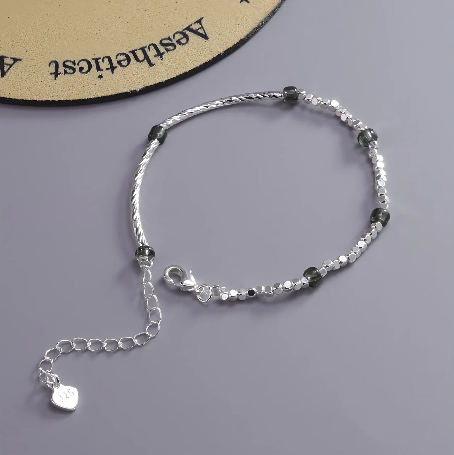 VENTFILLE 925 Sterling Silber Linie Extrem feines Armband für Frauen Liebe Haert Bead Koreanische Ins Süße Schmuck Geschenk Dropshipping