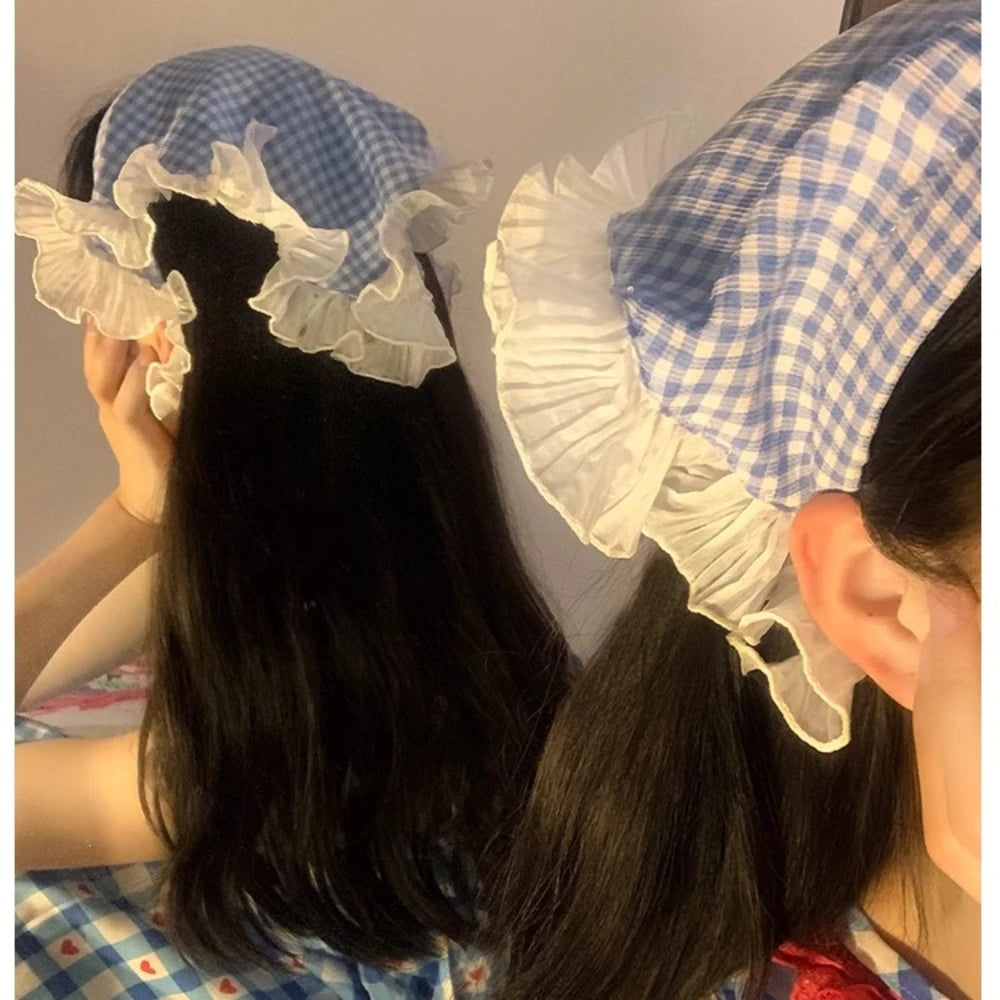 Spitze Dreieckiges Haar Schal Stirnband Quadratisches Kopftuch Haarband Turban Verband Bandana Stirnband Frauen Headwrap Haar Zubehör