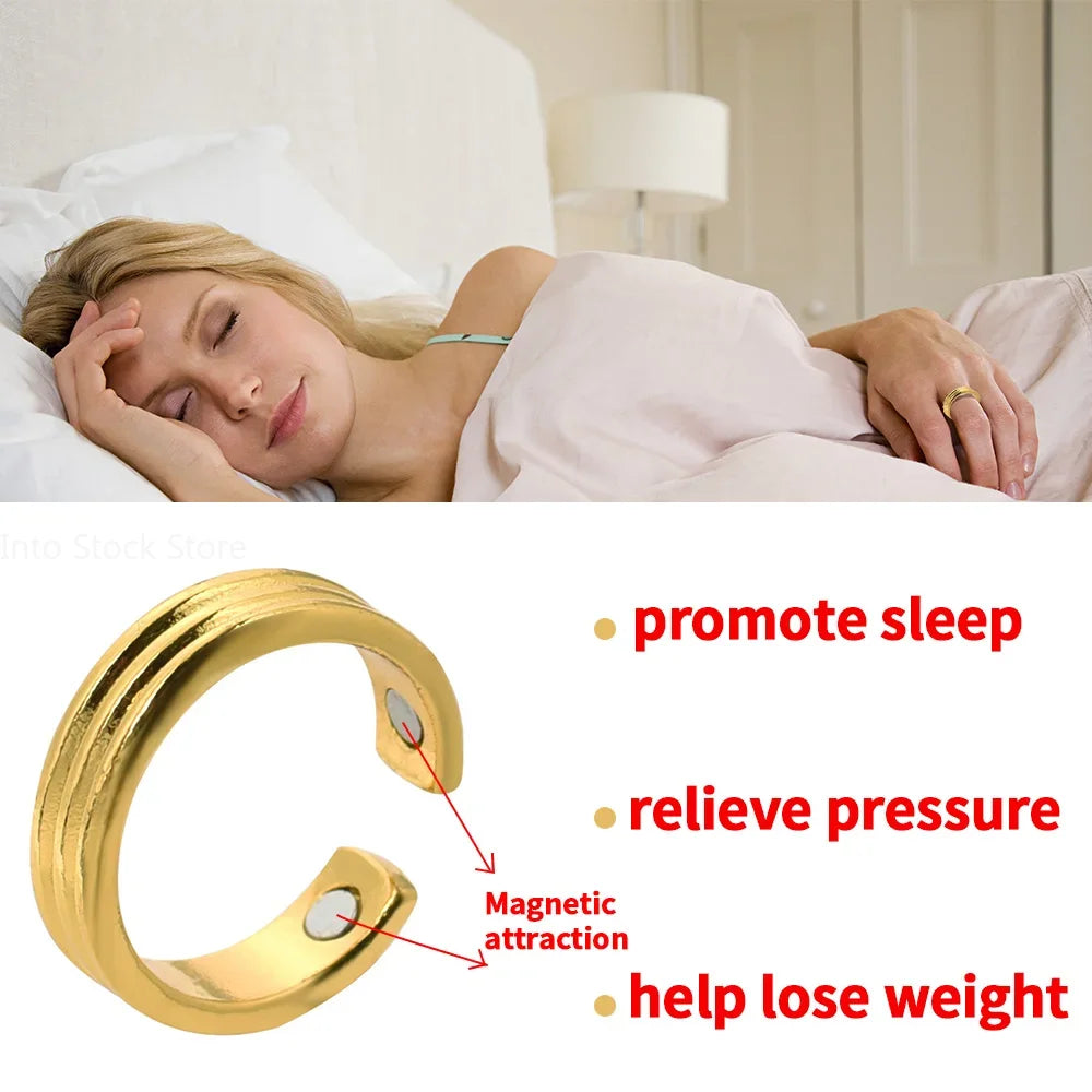 Mode Magnetische Abnehmen Gesundheits Ring Für Männer Frauen Fett Brennen Verlust Gewicht Ringe Edelstahl Öffnung Ringe Schmuck Geschenk