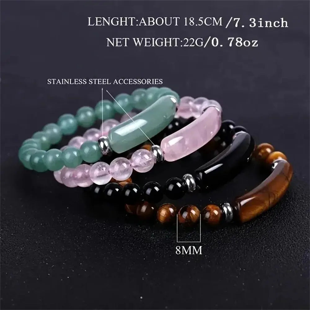 1 Stück Heilung handgemachtes Steinarmband Türkis Natürlicher Malachit Edelstein Kristall Raues Armband Körper Energie Yoga