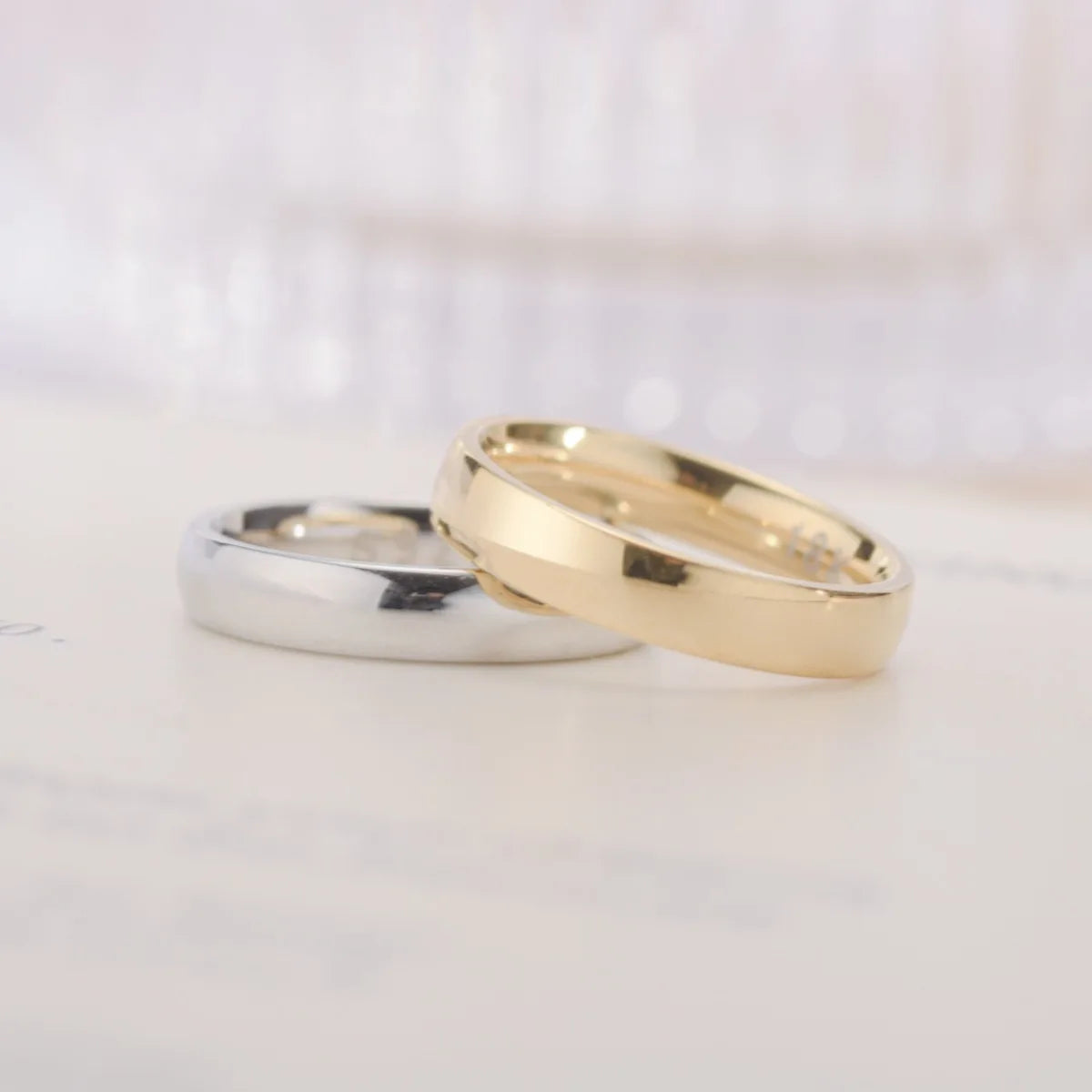 Vergoldeter Ring, Farbe, modisch, für Damen, einfacher Ehering für Paare, Verlobungsschmuck, Geschenk