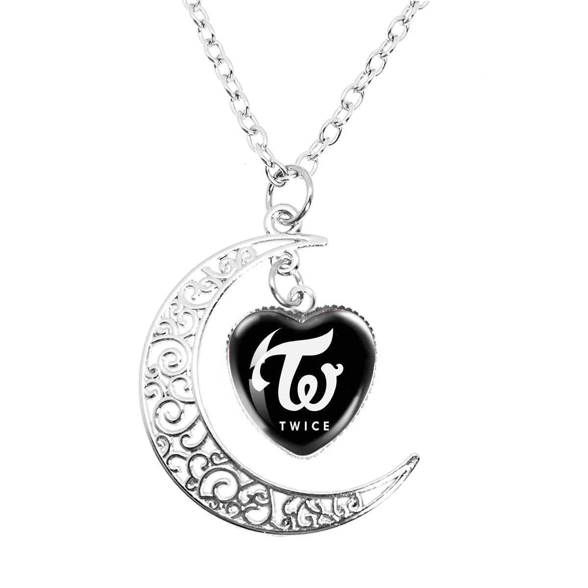 Zweimal CANDYBONG Z Logo Mond Halskette Geschenke Herzform Damen Mode Herren Charm Schmuck Mädchen Jungen Accessoires Party
