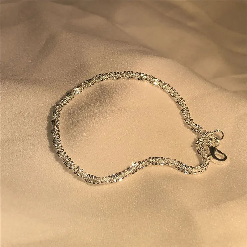 Neues Armband aus 925er-Sterlingsilber, 1,5 mm, glänzendes Armband für Ihre Frau, Wasserschmuck, Geschenk