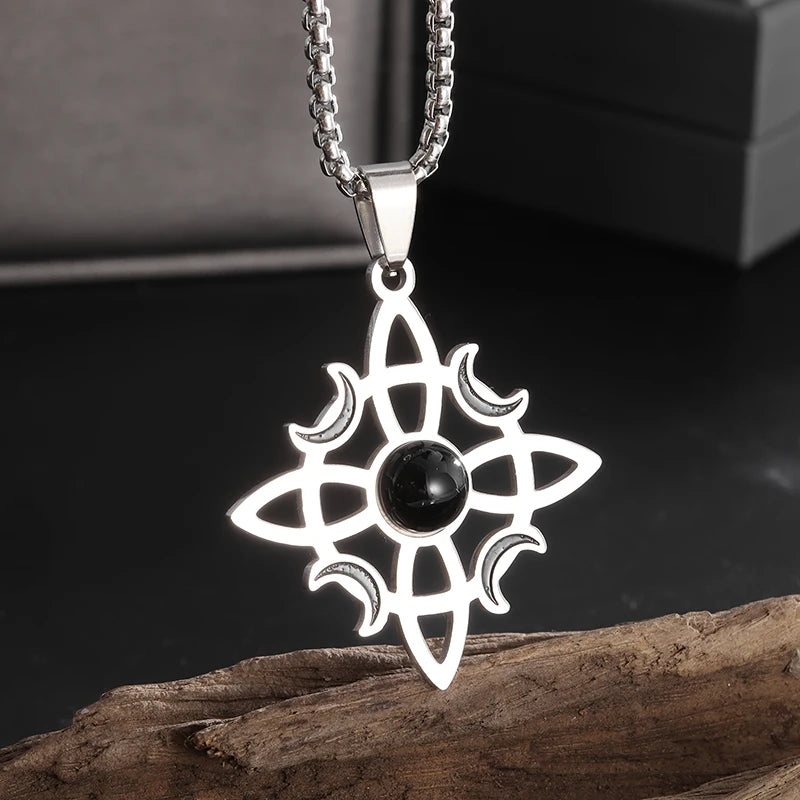 Edelstahl Hexerei Hexenknoten Armband Frauen Glücksknoten Verstellbares Armband Mädchen Glücksamulett Schmuck