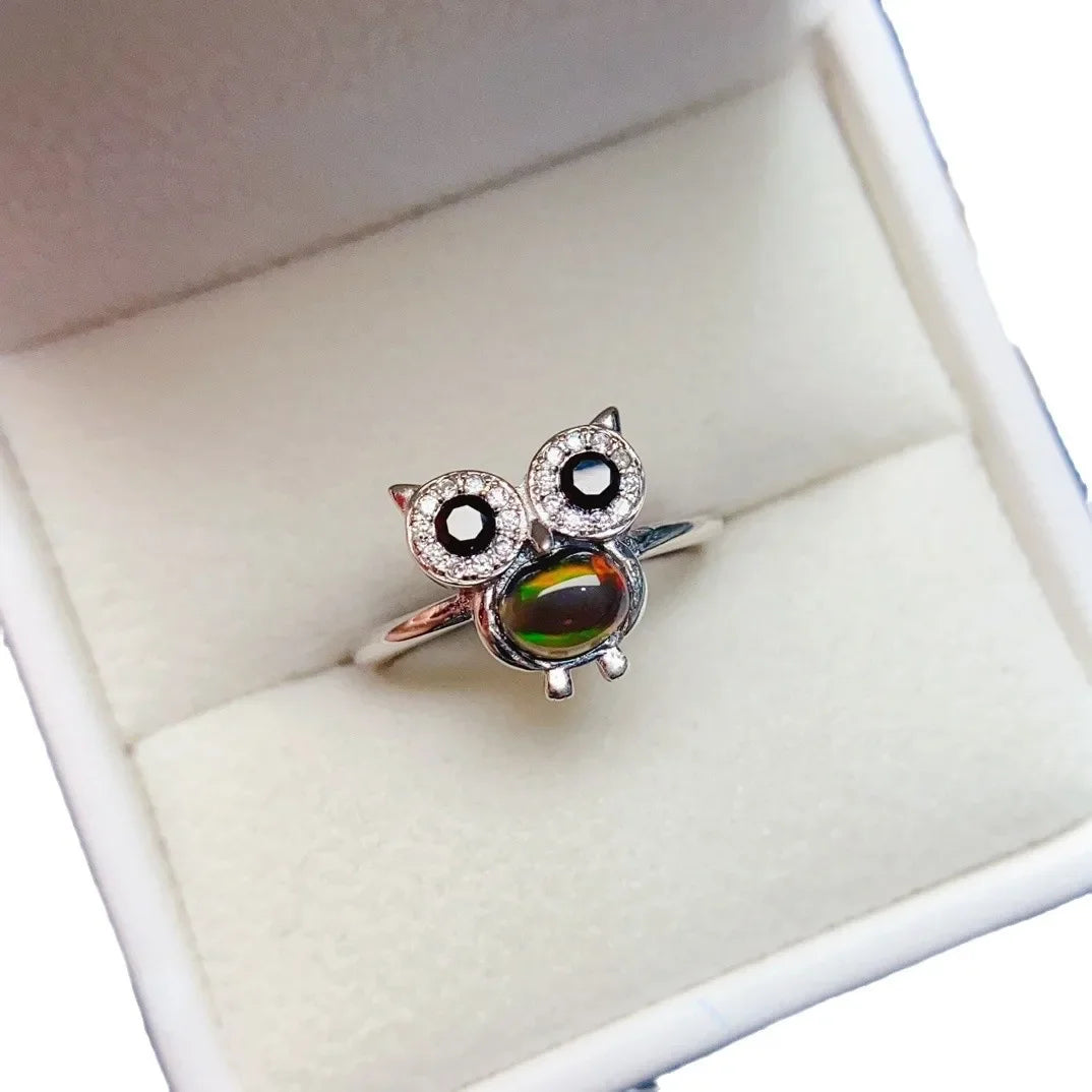 Neue Natürliche Opal Ring S925 Silber Eingebettet Hauptstein 4*6mm Vielseitig Beliebte Weibliche Schmuck Zubehör Hand kette