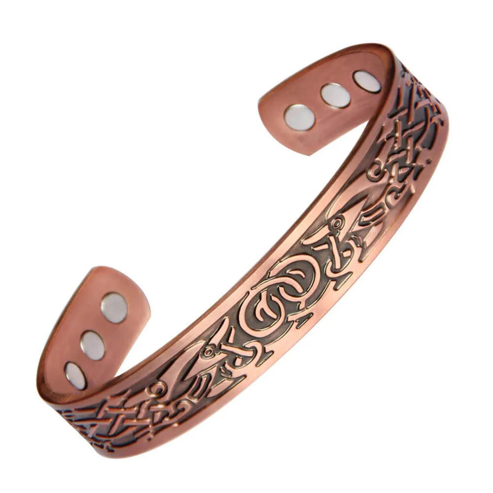 Vintage-Armband mit magnetischer Energie im europäischen und amerikanischen Stil, antikes Kupfer-Magnet-Trendaccessoire