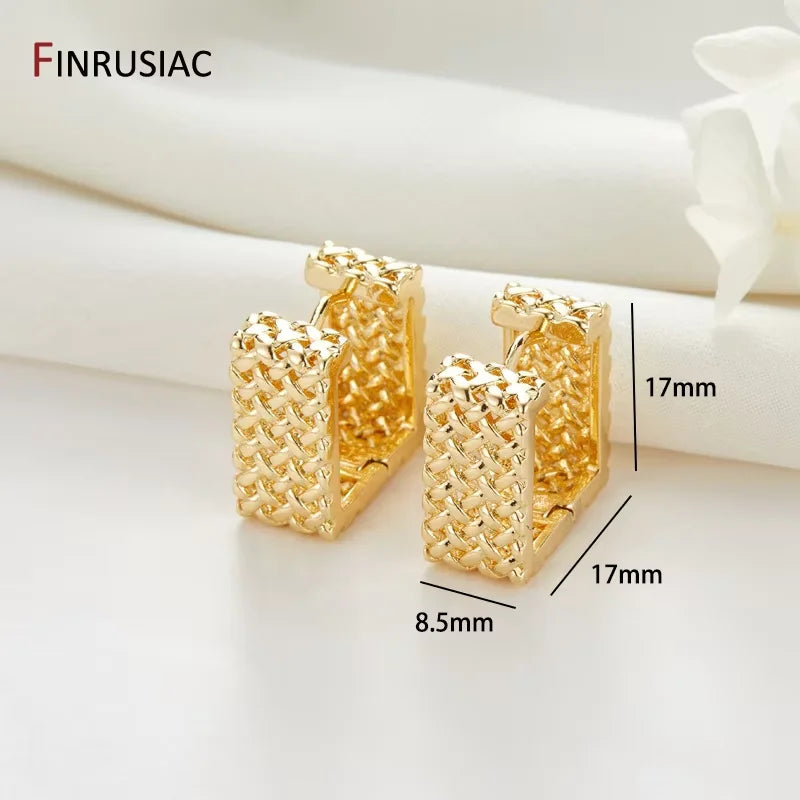 Neue trendige echte vergoldete runde Creolen für Frauen Mädchen Damen große Creolen Gold Kreis Ring Ohrringe Party Geschenk