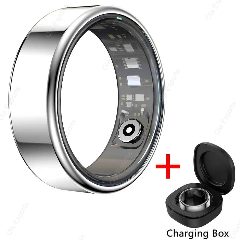 2025 Neu für Xiaomi Smart Ring Männer Frauen, Herzfrequenz- und Blutsauerstoffmonitor Smartring IP68 & 5ATM wasserdicht, Multi-Sport-Modus