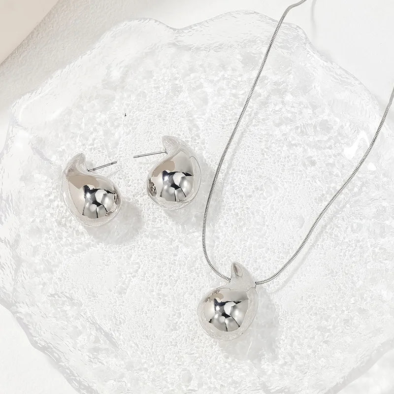3PC Schöne und Elegante Ginkgo Blatt Anhänger Ohrringe Halskette frauen Set Romantische Braut Quaste Schmuck Set Party Hals schmuck