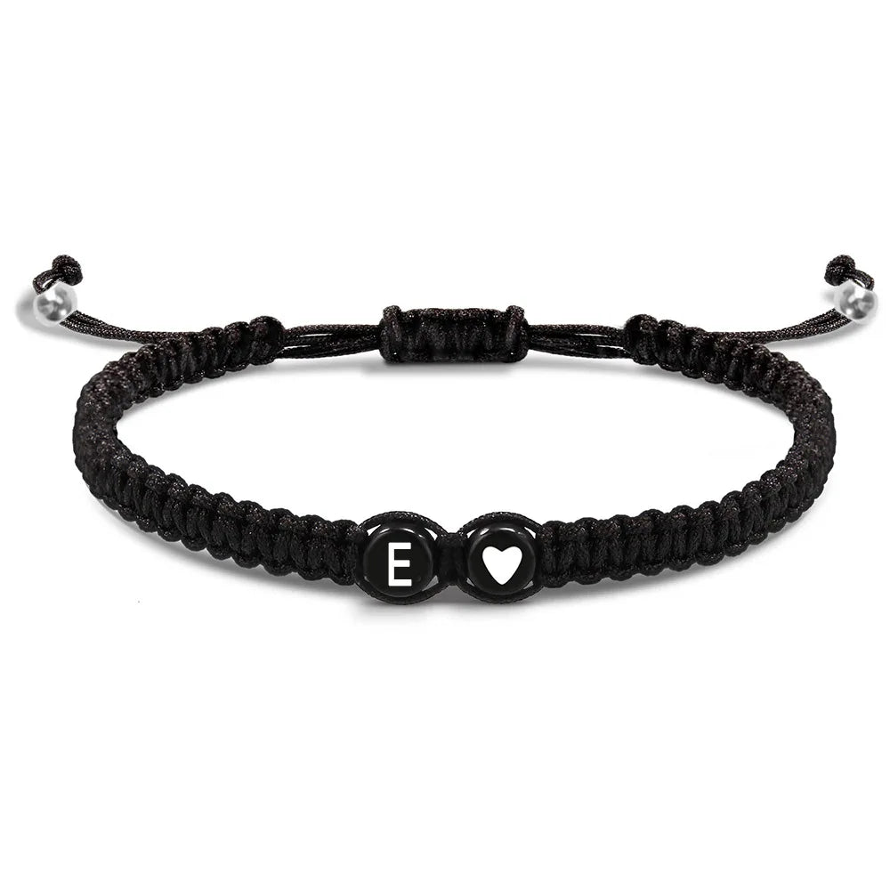 26-Buchstaben-Armbänder für Frauen, Teenager, Mädchen, verstellbare A-Z-Initialen, geflochtene Armreifen, Abschlussfeier, Geburtstagsgeschenke, Schmuck