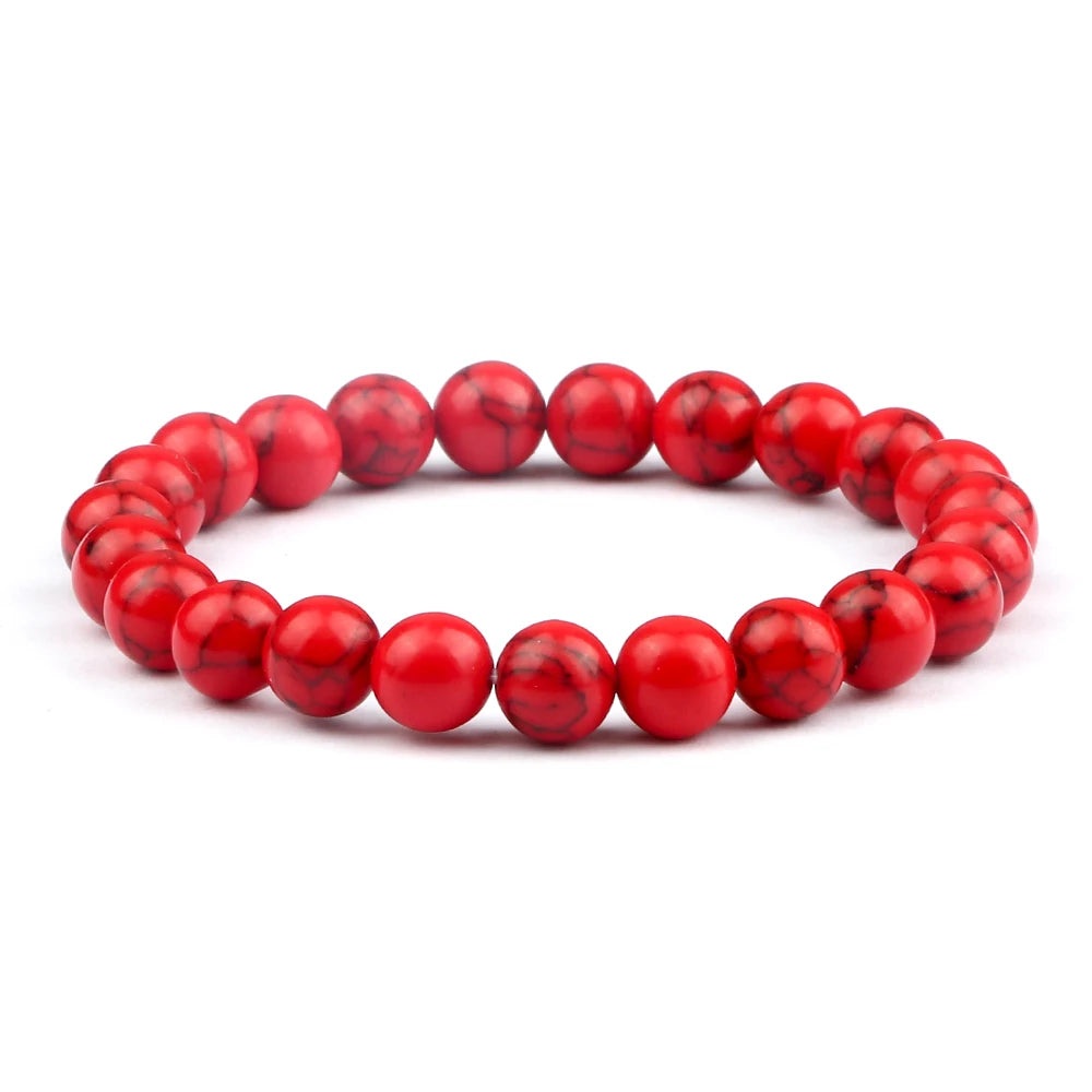 6/8/10MM Naturstein Armband Roter Kiefer Stein Gebet Perlen Armband Rosenkranz Meditation Armbänder Männer Frauen Yoga schmuck Pulsera