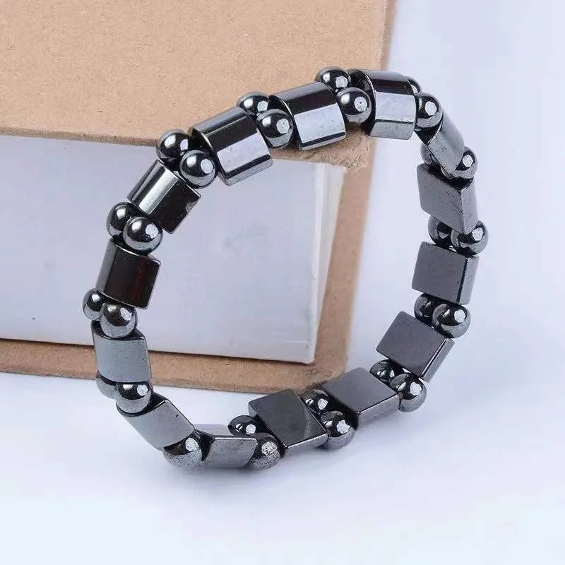 Klassische Hämatit-Energie-Perlen, elastische Magnetfeldtherapie, Gesundheitswesen, Gewichtsverlust, Armbänder, schlankmachende Gesundheitsfürsorge für Männer und Frauen