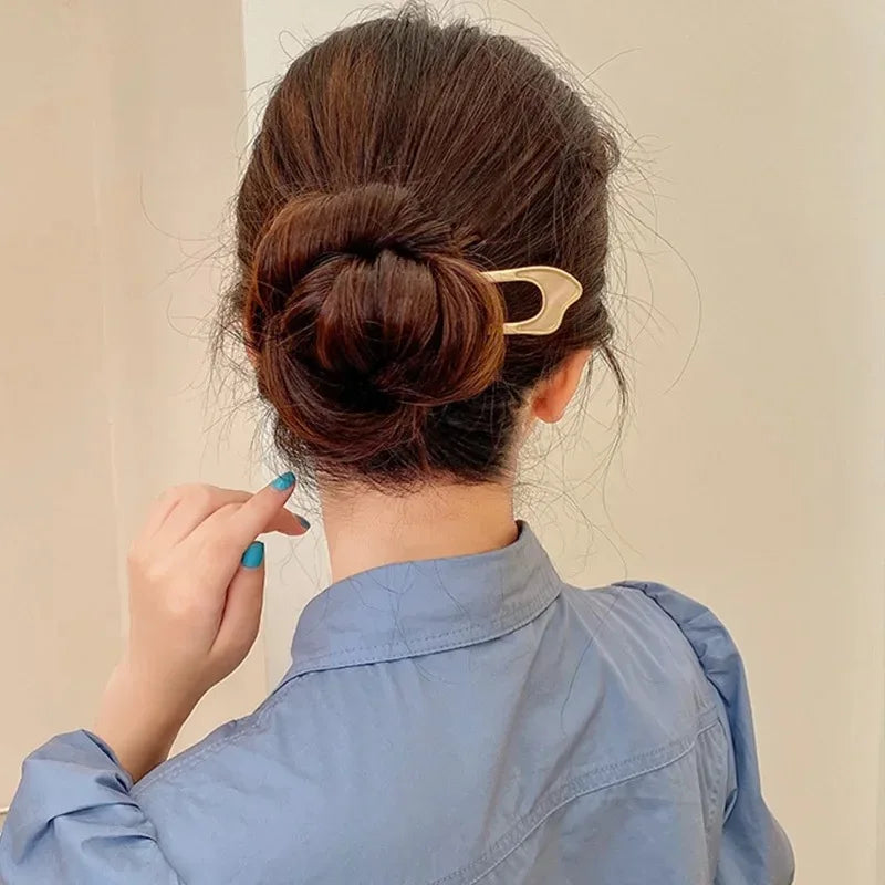 Vintage Metall U-förmige Haarnadel Haarstab Gabel Französisch Hochsteckfrisur Chignon Bobby Pin für DIY Frauen Mädchen Brötchen Frisur Haarschmuck