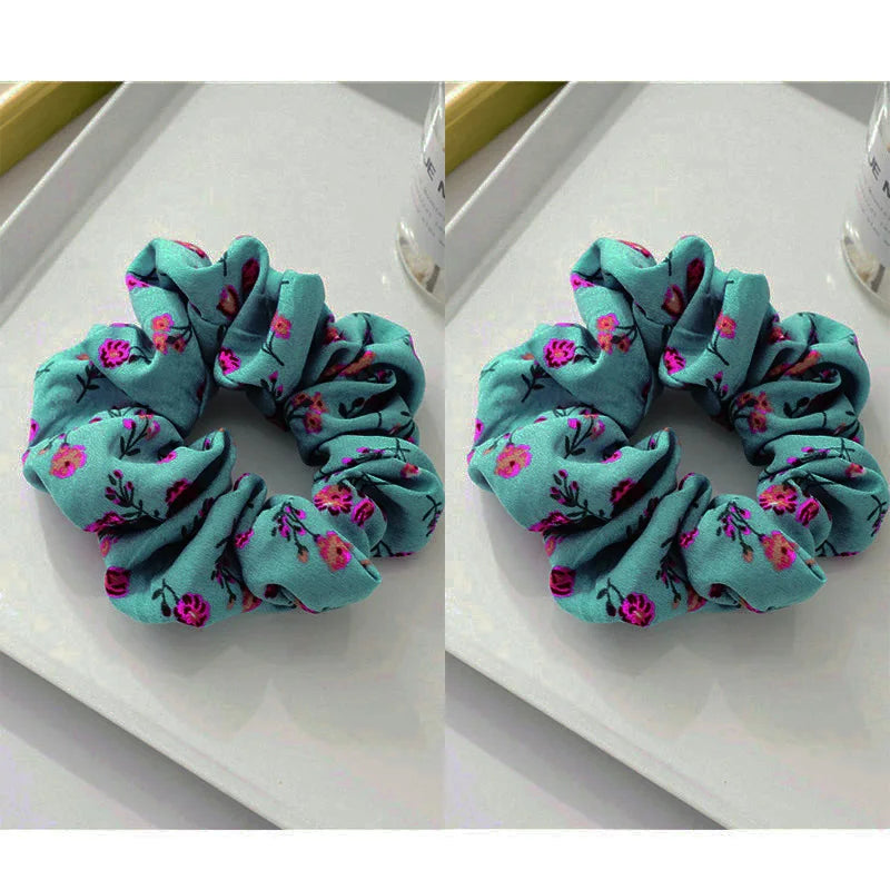 2PCS Kleine Blumen Stoff Haar Hoop Haar Zubehör Für Mädchen Französisch Stoff Haar Seil für dame