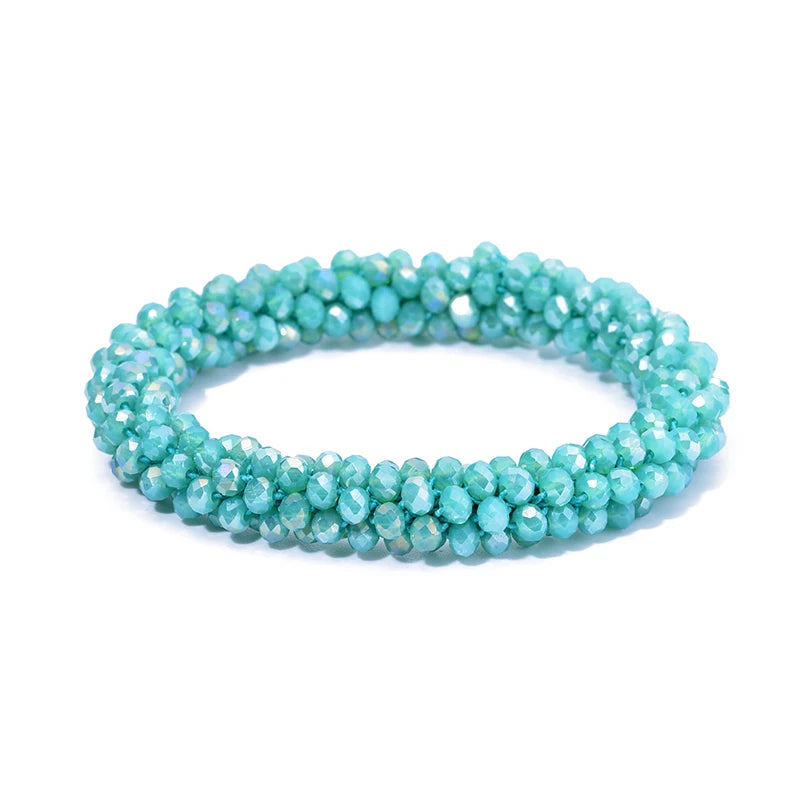 Boho Elastische Armbänder & Armreifen Für Frauen Vintage Stretch Böhmischen Femme Kristall Glas Perlen Armbänder Partei Schmuck Geschenk