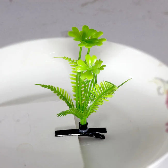 10/5 stücke Sprießen Gras Haar Clip Anlage Sojasprossen Clip Haar Mode Nette Pilze Haarnadel Frauen Haar Anlage Zubehör