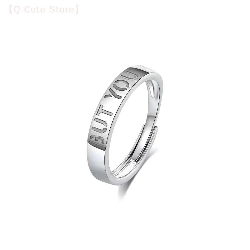 1 paar Mode ABER SIE NICHT EINS Paar Ringe Für Frauen Paar Ring Zubehör Mädchen Einfache Schmuck Geschenk