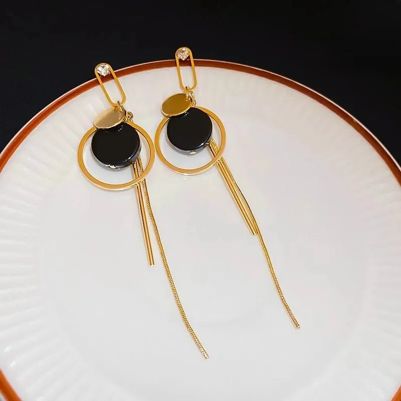 Elegante Mode Quaste frauen Ohrringe Kreis Form Gesicht Abnehmen Koreanische Super Fee runde Schleife Earwire Schmuck Zubehör