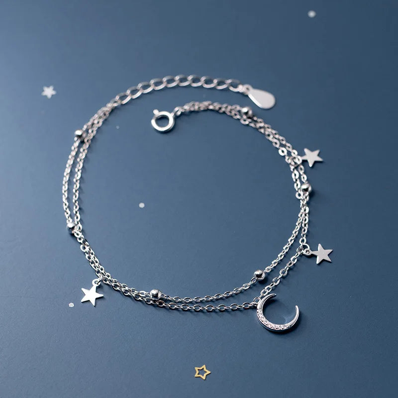 Panjbj sterling silber linie extrem feines armband für frauen lieben haert perle koreanisch ins süßes schmuck geschenk drops hipping