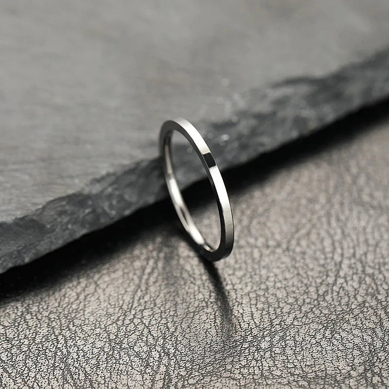 2mm super feine Edelstahl ringe Mode flach in kugelförmigen Titan ring Schmuck zubehör