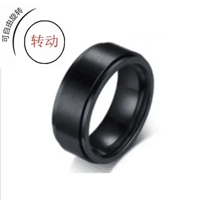 Angstring Fidget Spinner Ringe für Frauen Edelstahl Ringe Fidgets Frei drehen Anti Stress Zubehör Herrenschmuck