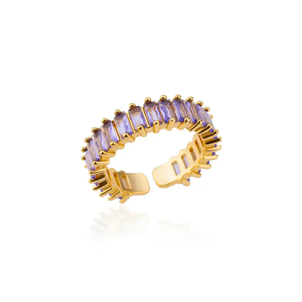 Farbige Kubikzircon Quadrat Ringe Für Frauen Männer Edelstahl Gold Farbe Kristall Hochzeit Ring Luxus Schmuck Geschenk bague femme