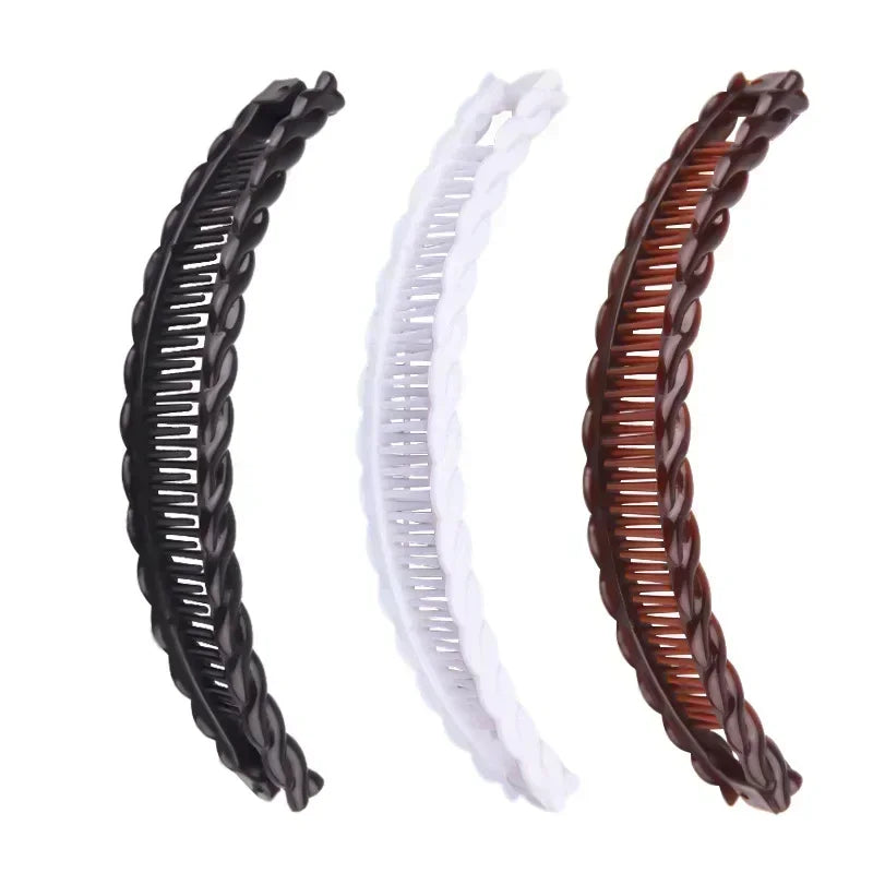 Neue Einfarbig Vintage Banana Haar Clip für Frauen Mädchen Welle Kamm Haarnadel Haar Stil Werkzeug Mode Praktische Haar Zubehör