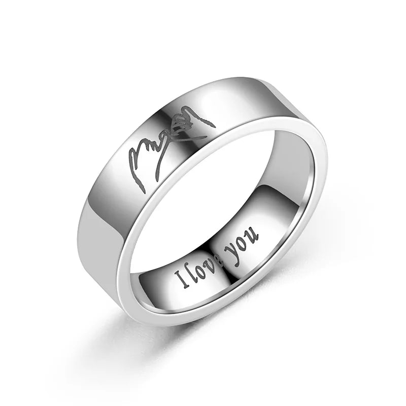 Titan Stahl Ring Für Männer Frauen Paar Ring Liebhaber Versprechen Ring Hochzeit Verlobung Mode Schmuck Geburtstag Geschenk Großhandel