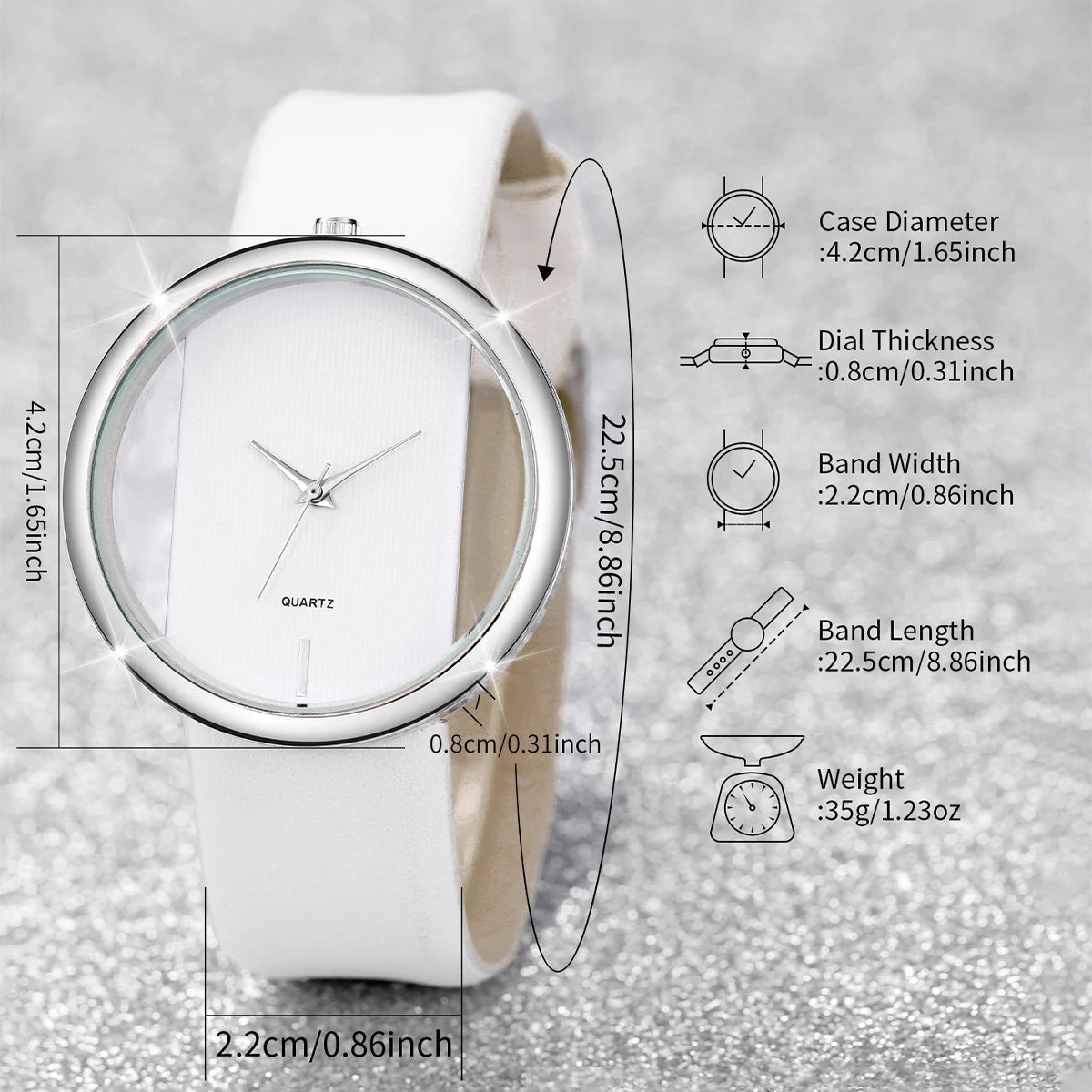 2 Teile/satz frauen Uhr Perle Diamant Armband Set Mode Hohl Zifferblatt Leder Band Quarz Uhren (Ohne Box)