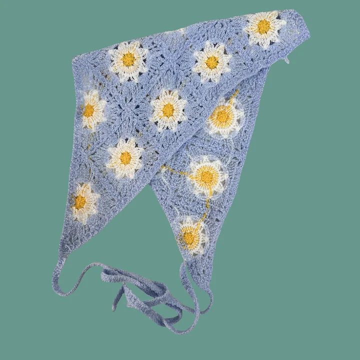 Elegantes gestricktes Dreieckstuch-Stirnband für Damen, modisch, Mädchen, Erdbeere, vielseitiges Muster, Haarband, Haar-Accessoire