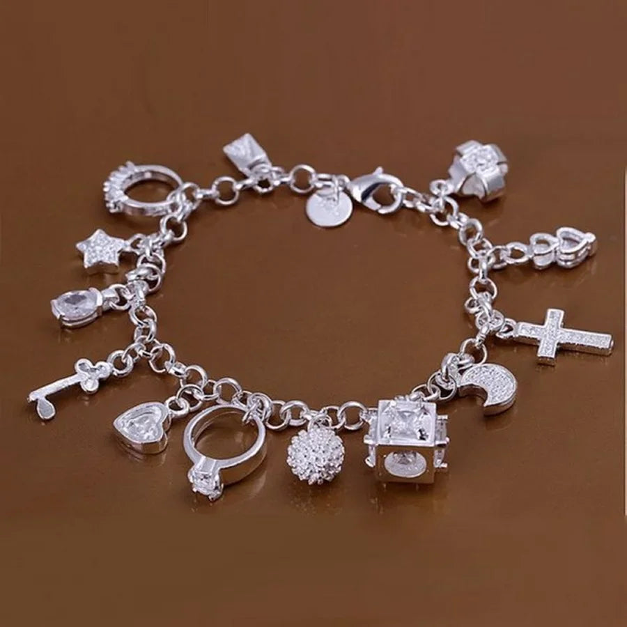 Feines 925er-Sterlingsilber, edle, schöne Kette, solides Armband für Damen und Herren, Charms, Party-Geschenk, Hochzeit, Modeschmuck, heißes Modell