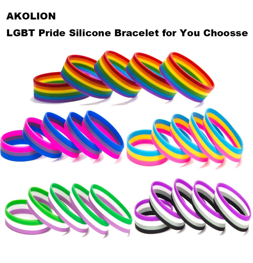 Gay Pride Pansexual Silikonkautschuk-Armbänder Sport-Armband Armreif SLP-0005