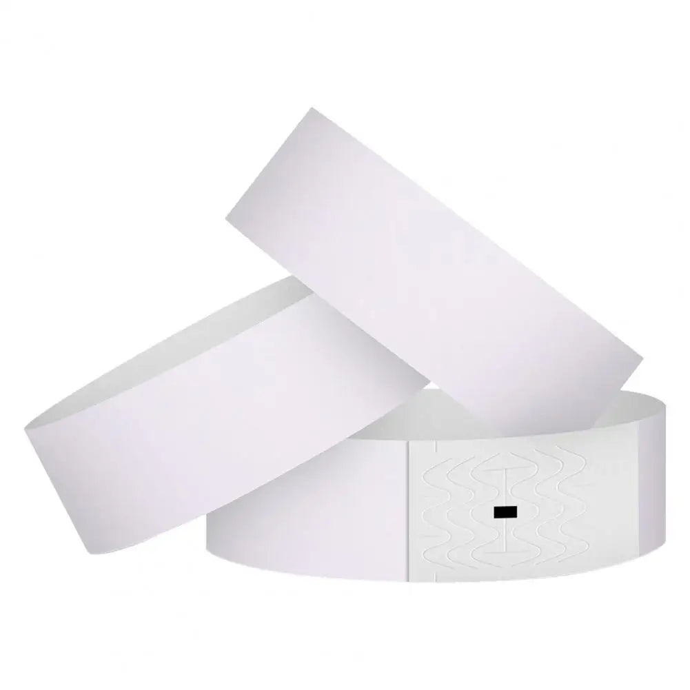 100 Stück Armbänder aus synthetischem Papier, Einweg-wasserdichte Handgelenkschlaufe, Event-Identifikationsarmbänder, abnehmbares Armbandband