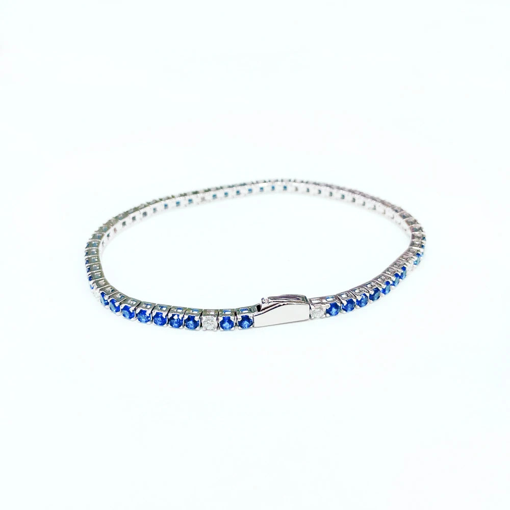 Trendiges Tennis-Armband aus 925er-Sterlingsilber, voller 5A-Zirkon, funkelnder Schmuck für Damen, Damen, Party, Geburtstag, Geschenk